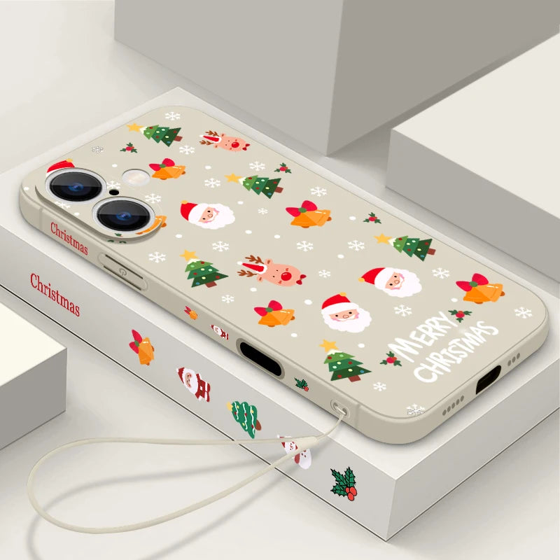 Cute Christmas Pattern Magnetic Phone Case For iPhone