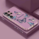 Dancing Butterfly Luxury Plating Phone Case For Samsung