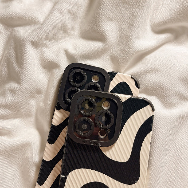 Fashion Zebra Stripe Black White Phone Case For IPhone