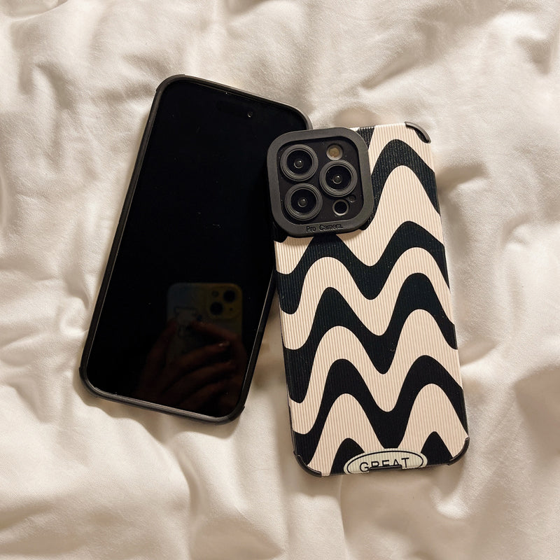 Fashion Zebra Stripe Black White Phone Case For IPhone