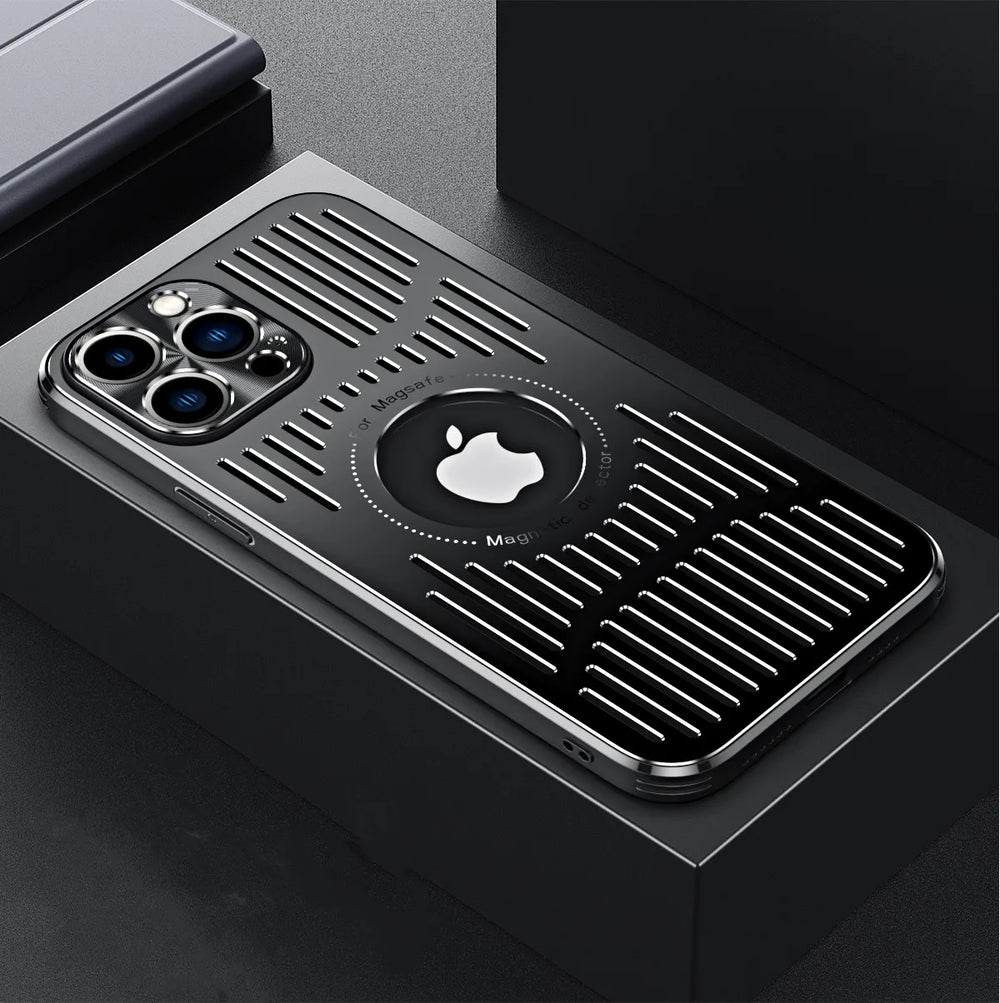 Fashion Metal Heat Dissipation Magnetic Case for iPhone