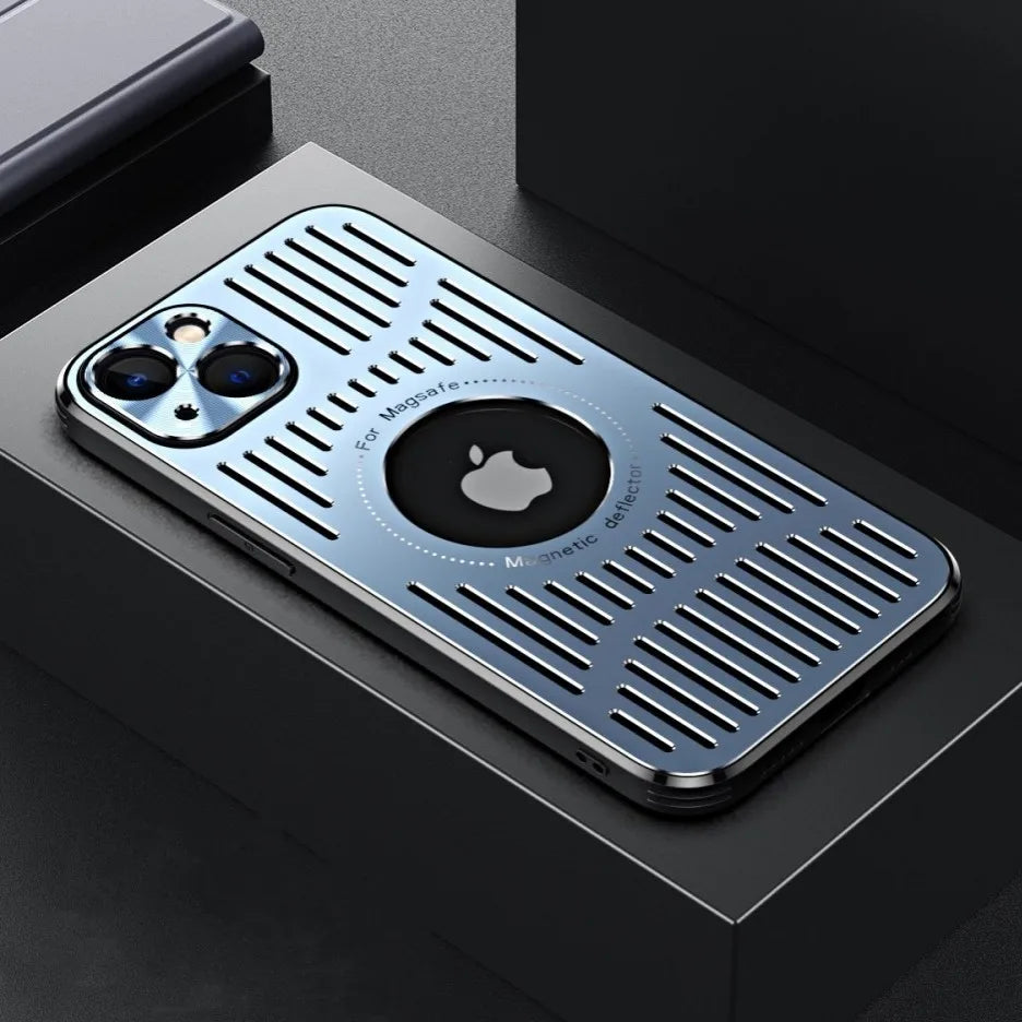 Custodia magnetica per dissipazione del calore in metallo alla moda per iPhone