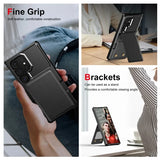 Leather Flip Card Wallet Phone Case For Samsung