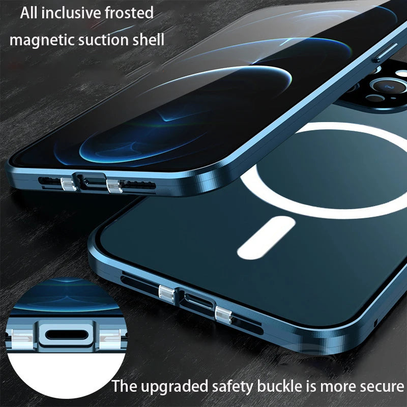 Metal Aluminium Alloy magnetic Magsafe Protection Case For iPhone
