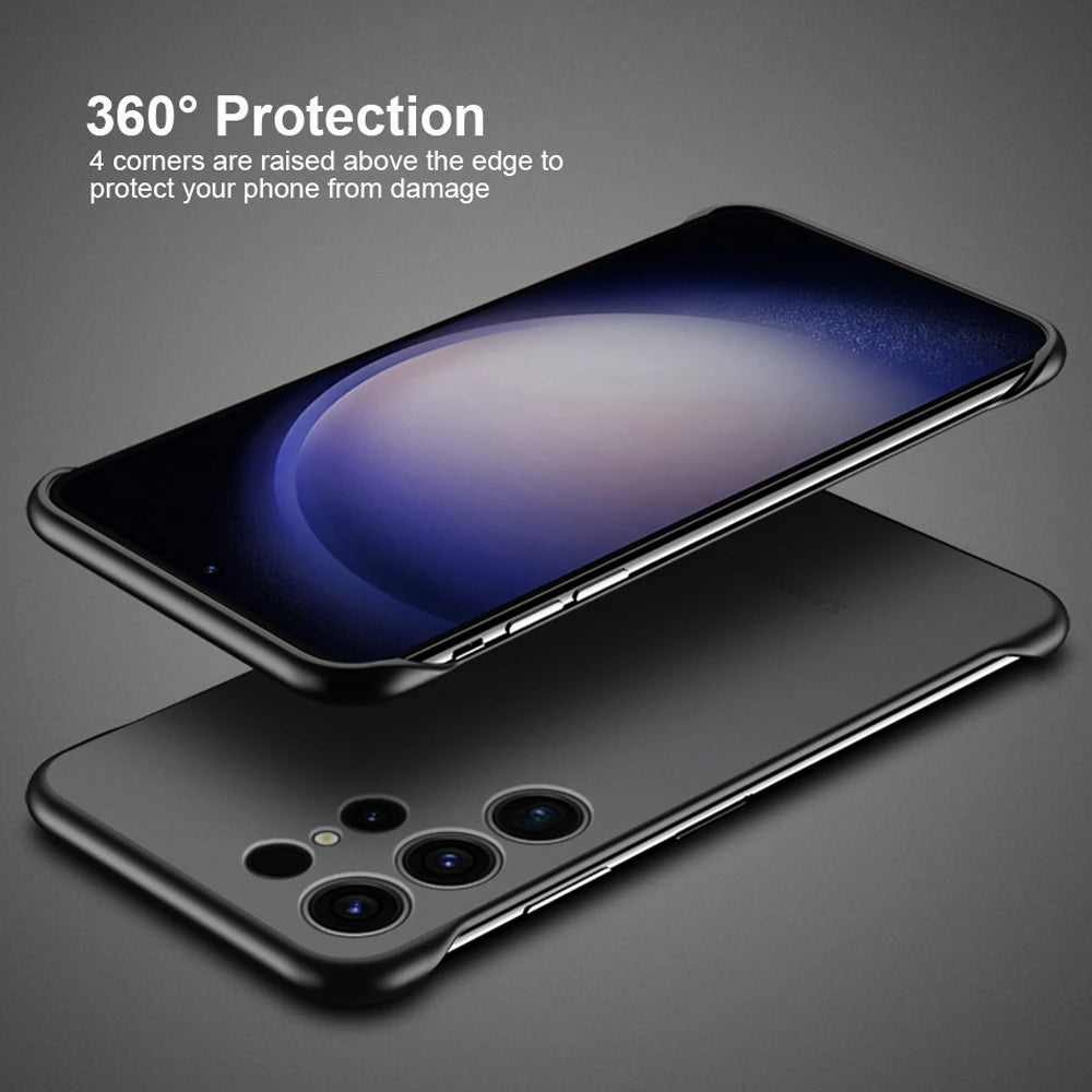 Frameless Transparent Matte Hard Phone Case For Samsung