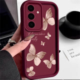 Gold Butterfly Soft TPU Case For Samsung