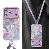 Flower Phone Case with Lanyard For iPhone