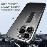 Hidden Stand Metal Phone Case For iPhone