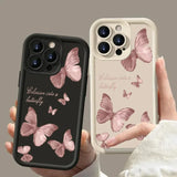 Retro Butterfly Silicone Phone Case For iPhone