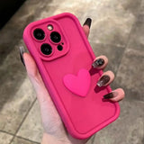 Cute 3D Love Heart Silicone Candy Phone Case For iPhone