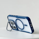 Invisible Lens Kickstand Holder MagSafe Phone Case For iPhone