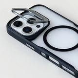 Invisible Lens Kickstand Holder MagSafe Phone Case For iPhone