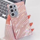 Hard PC Glitter Laser Ripple Marble Case For Samsung