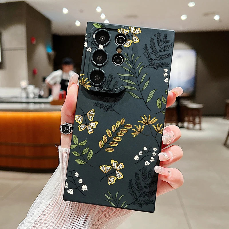 Leaf Pattern Phone Case For Samsung