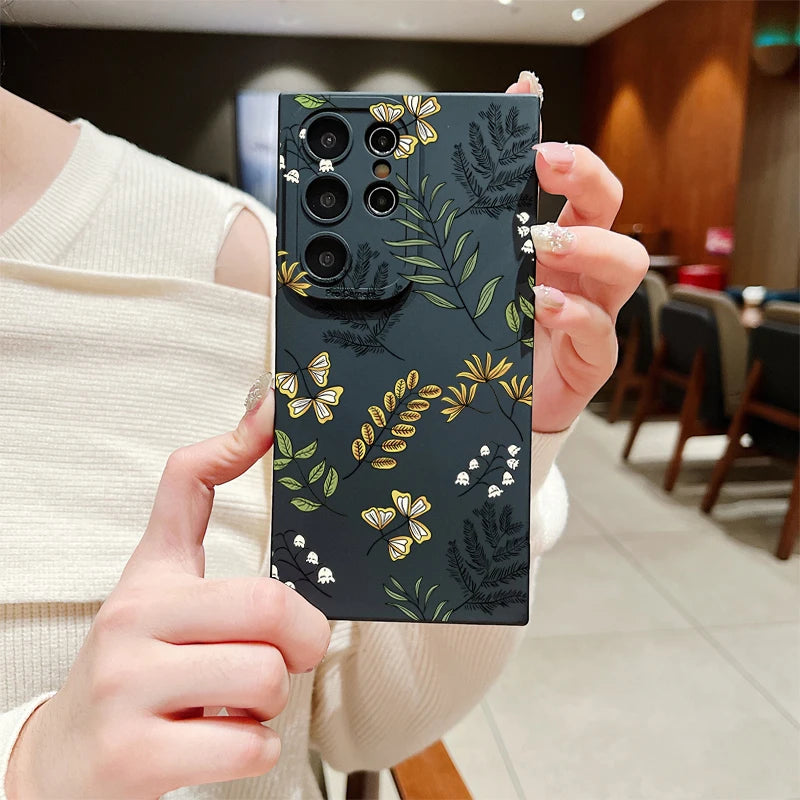 Leaf Pattern Phone Case For Samsung