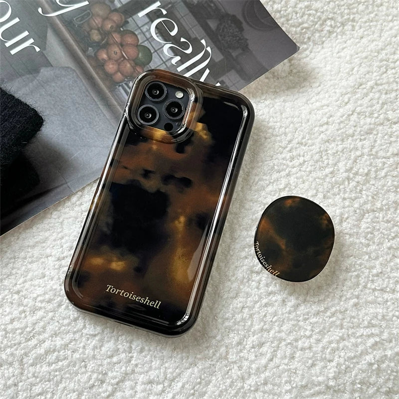 Amber Tortoiseshell Holder Phone Case For iPhone