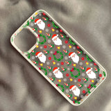 Luxury Cartoon Christmas Clear Phone Cases For iPhone