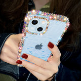 Custodia di lusso con diamanti glitterati per iPhone