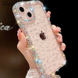 Custodia di lusso con diamanti glitterati per iPhone