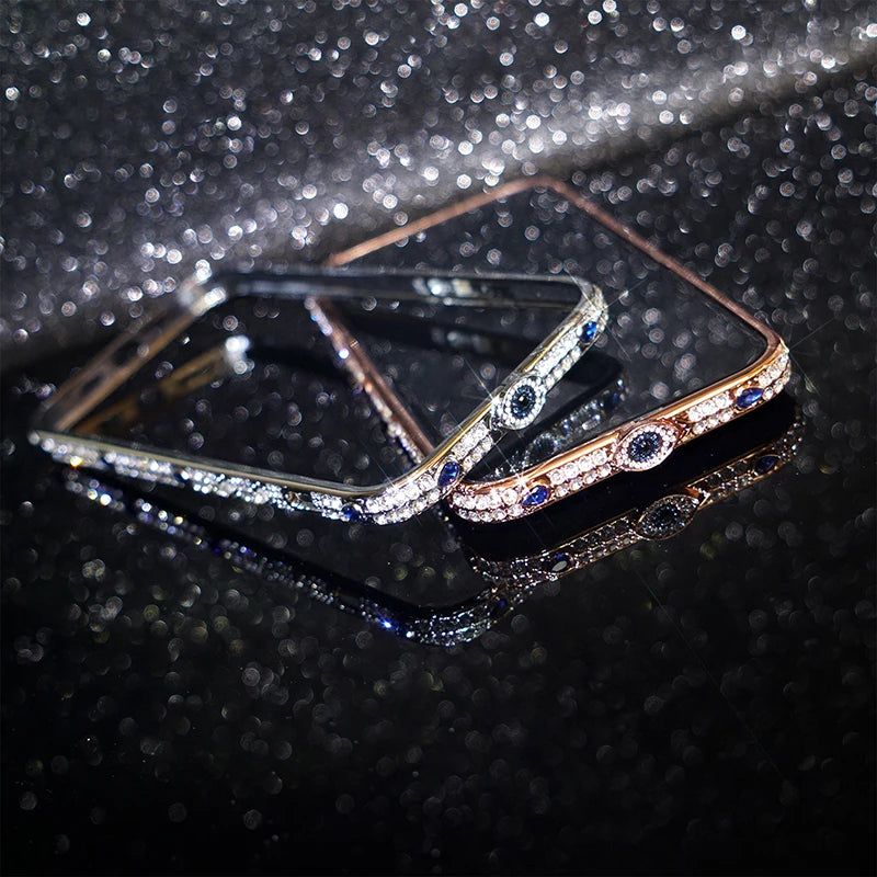 Elegant Diamond Metal Bumper Case For iPhone