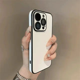 Soft Silicone Leather Colorful Case For iPhone