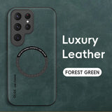 Luxury Leather Magnetic Case For Samsung