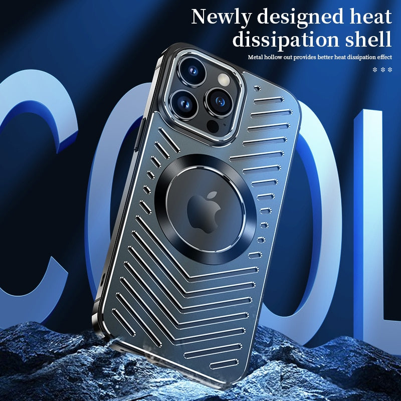 Magnetic Stainless Heat Dissipation Metal Case For iPhone