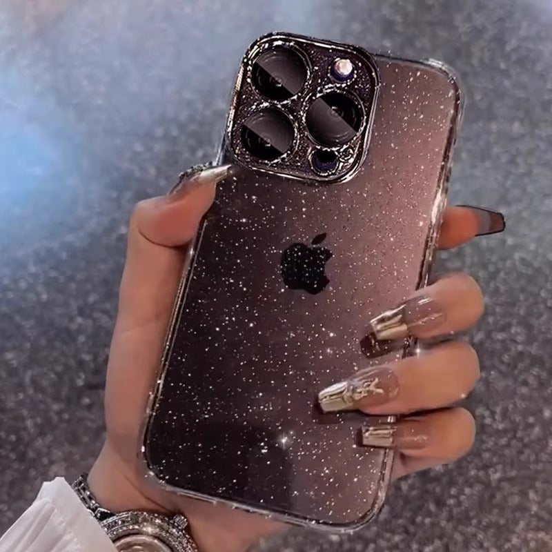 Luxury Transparent Bling Glitter Plating Phone Case For IPhone