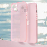 Ultra-Thin Transparent Candy Color Silicone Soft Case For iPhone