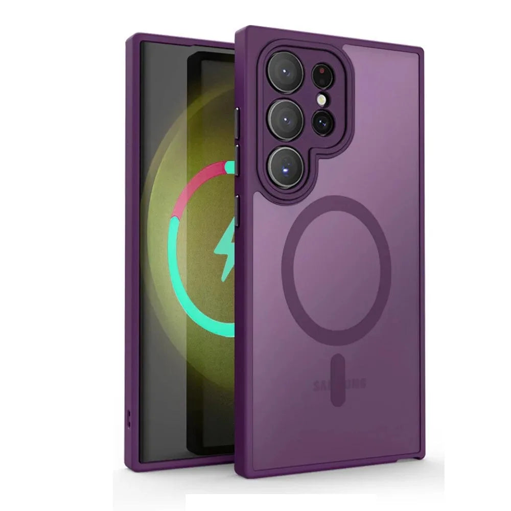 Magnetic Luxury Matte Phone Case For Samsung