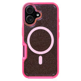 Magnetic Neon Color Glitter Clear Shockproof Case For iPhone