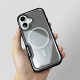 Magnetic Neon Color Glitter Clear Shockproof Case For iPhone