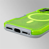 Magnetic Neon Color Glitter Clear Shockproof Case For iPhone