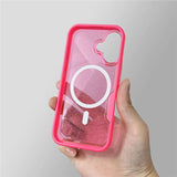 Magnetic Neon Color Glitter Clear Shockproof Case For iPhone
