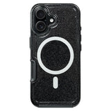 Magnetic Neon Color Glitter Clear Shockproof Case For iPhone