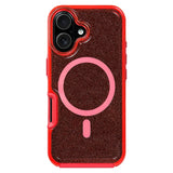 Magnetic Neon Color Glitter Clear Shockproof Case For iPhone