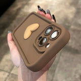 Custodia per telefono 3D Candy Cute Love Heart Coffee per iPhone 