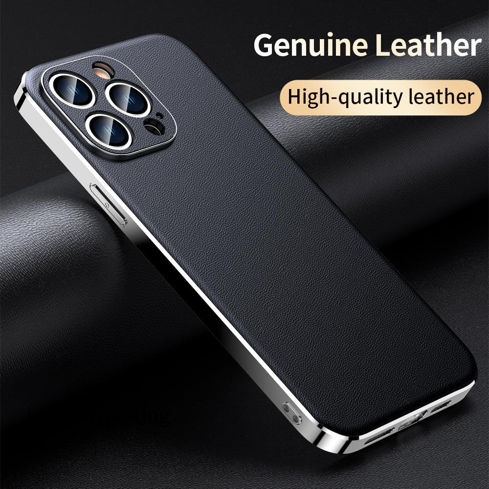 Cowhide Leather Phone Case for iPhone