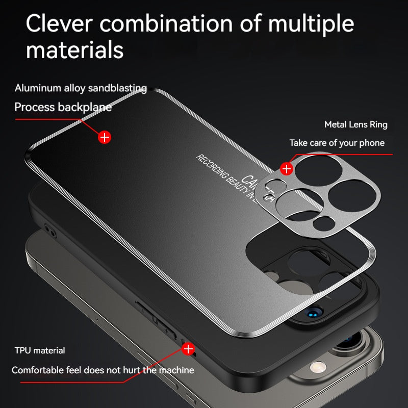 Simple Metal Aluminum Alloy Heat Dissipation Phone Case Suitable For IPhone