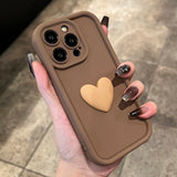 Custodia per telefono 3D Candy Cute Love Heart Coffee per iPhone 