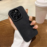 Luxury Matte Soft Leather Phone Case For IPhone