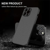 Ultra-thin Soft TPU Carbon Fiber Protect Back Cover Case For iPhone