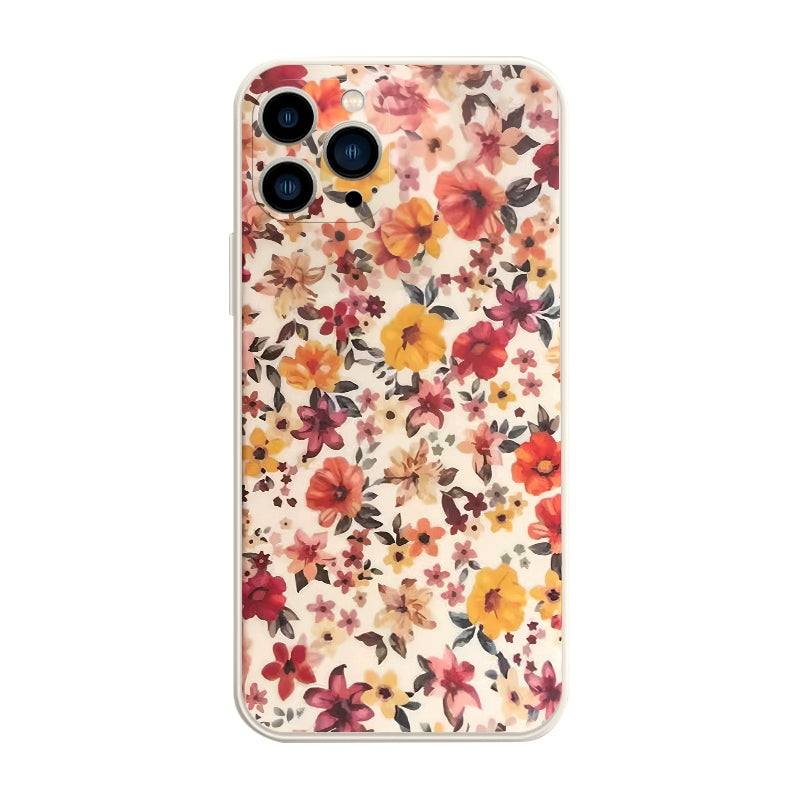 Small Floral Anti-fall Mobile Phone Case For iPhone