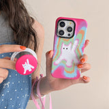 Funny Furry Cat Magnetic Phone Case For iPhone