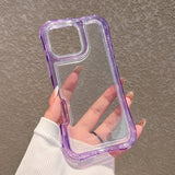 Transparent 3-in-1 Phone Case For iPhone