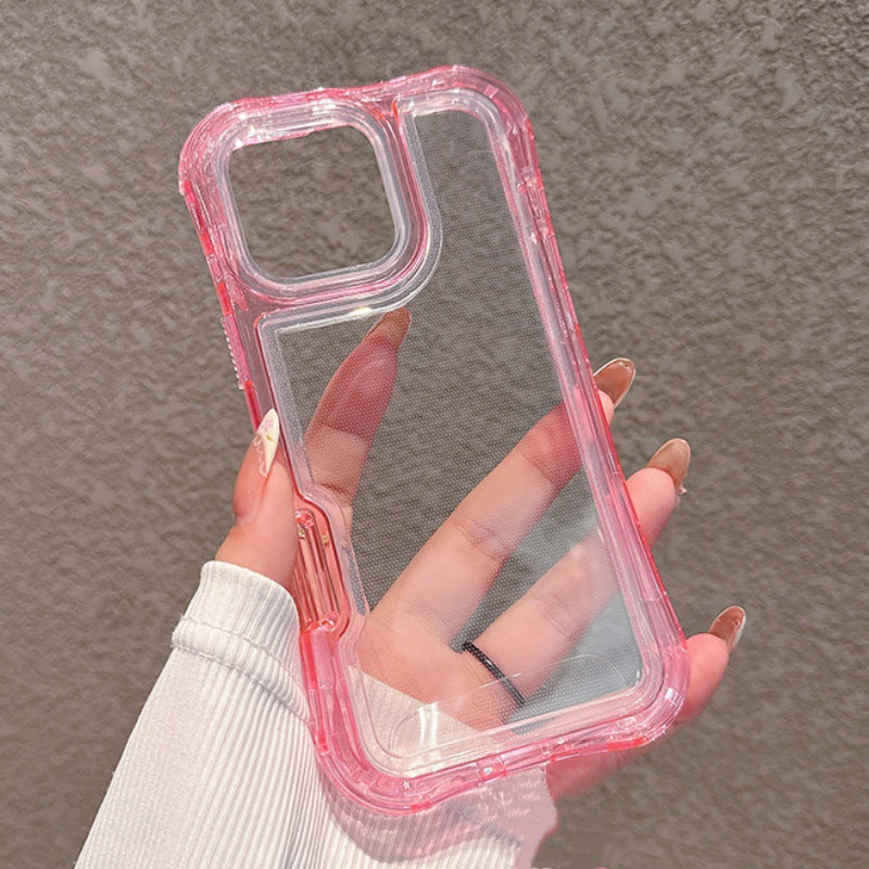 Transparent 3-in-1 Phone Case For iPhone