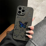 Colorful Butterfly Suede Case for IPhone