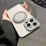 Magnetic Bracket Wireless Charging Case For iPhone