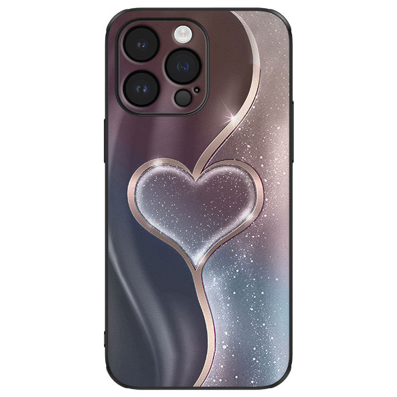 Dark Purple Ryukyu Gold Love Suitable Case For iPhone