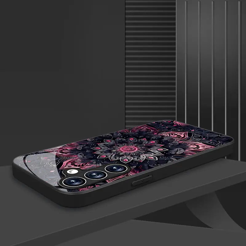 Patterned Glass Phone Case For Samsung
